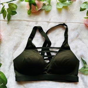 Victoria’s Secret Olive Green Sports Bra size 34B. Fits small.